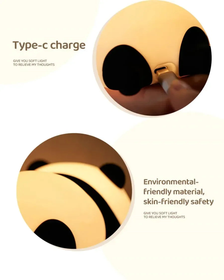 Luz nocturna LED recargable de animales para habitaciones infantiles | Acogedora y bonita