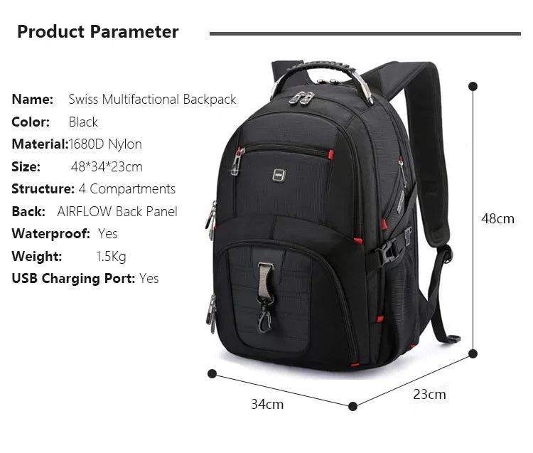 Durable 17 Inch Laptop Backpack | Versatile Travel & College Bag