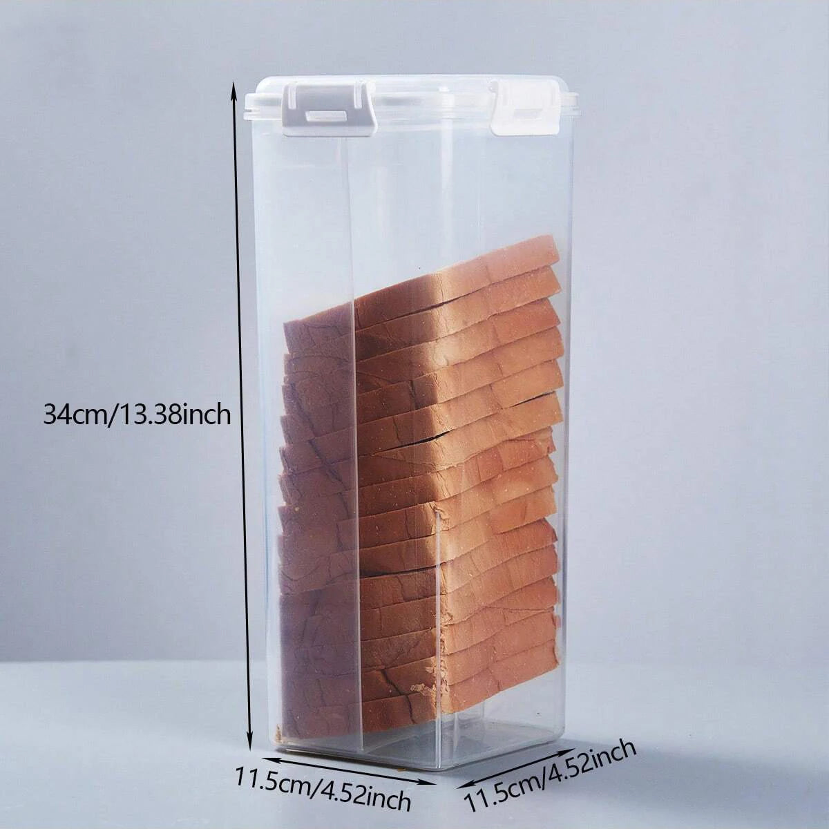 Airtight Bread Loaf Container | Clear Bread Box for Freshness