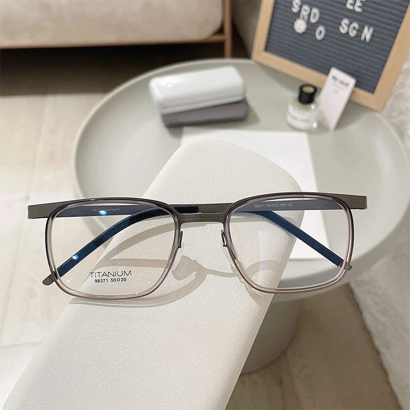 Ultralight Pure Titanium Eyeglasses | Vintage Rectangle Frames