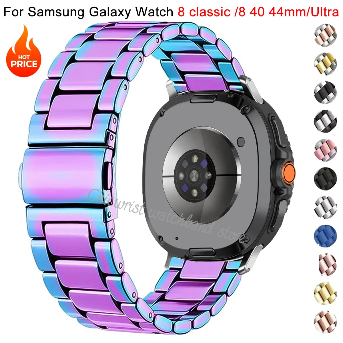 Premium Stainless Steel Watch Strap for Versatile Styles