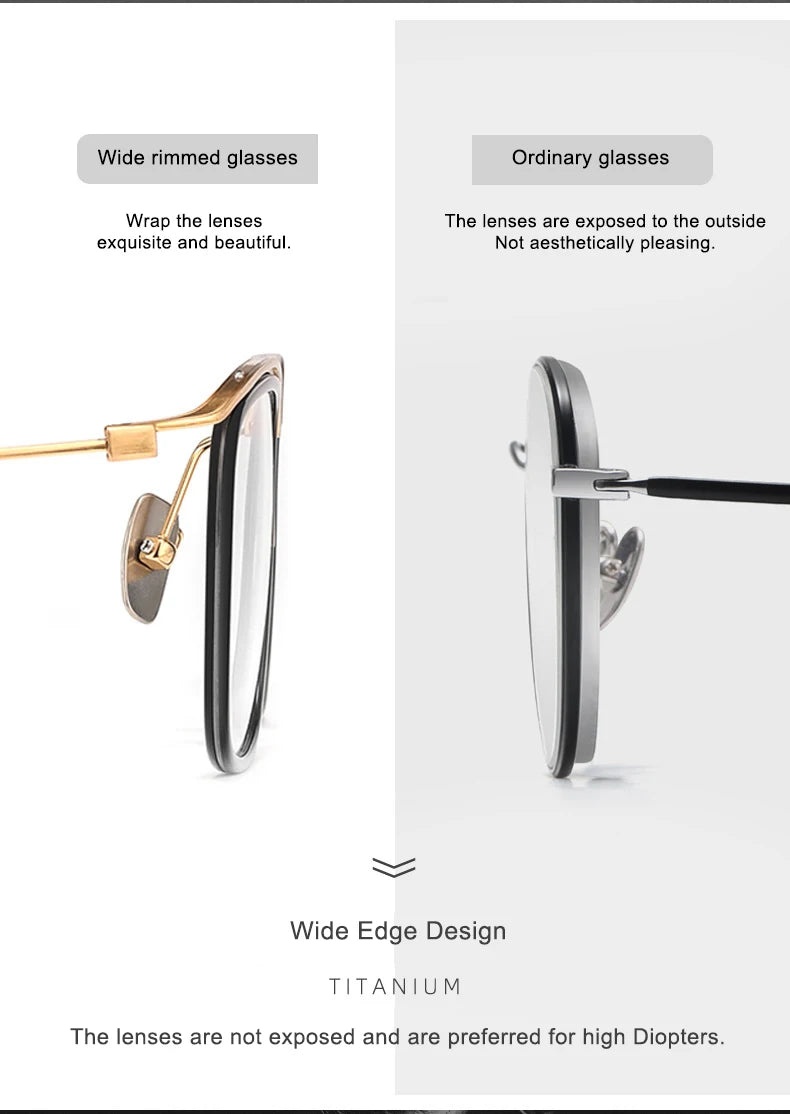 Ultra-light Luxury Business Glasses | Stylish Titanium Eyewear