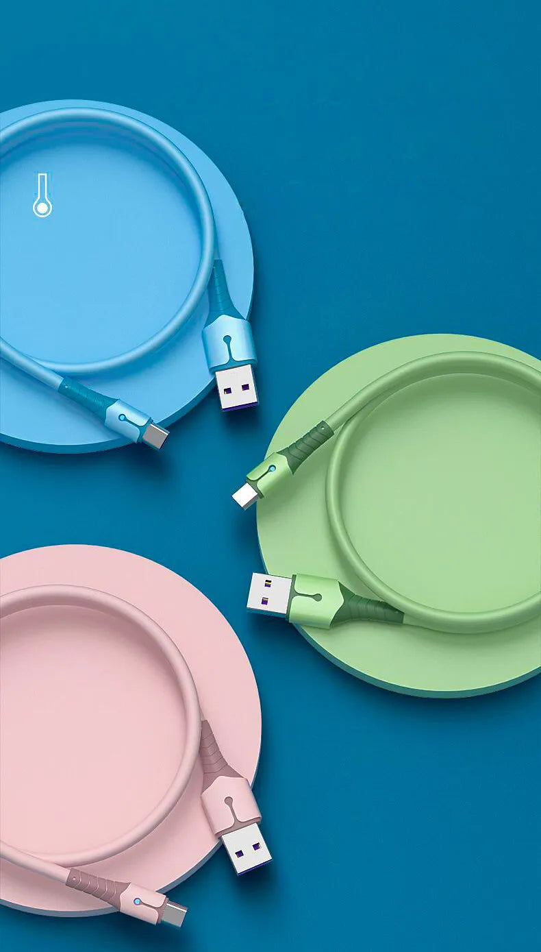 Liquid Silicone USB Type A to C Charging Cable | Fast & Durable