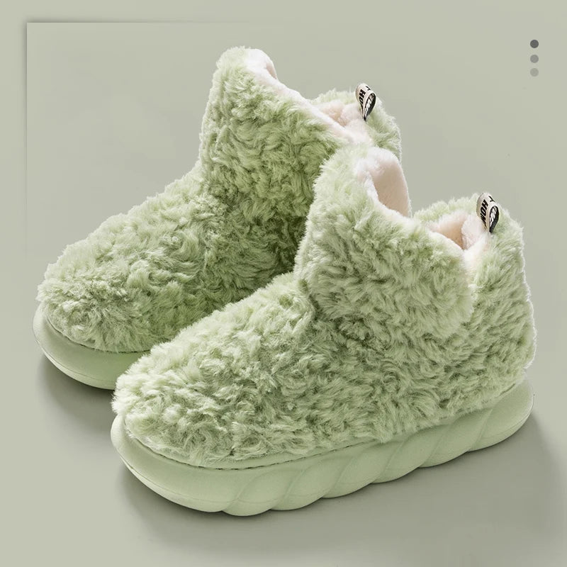 Winter Warm Plush Snow Boots Slippers | Cozy Indoor Outdoor Footwear