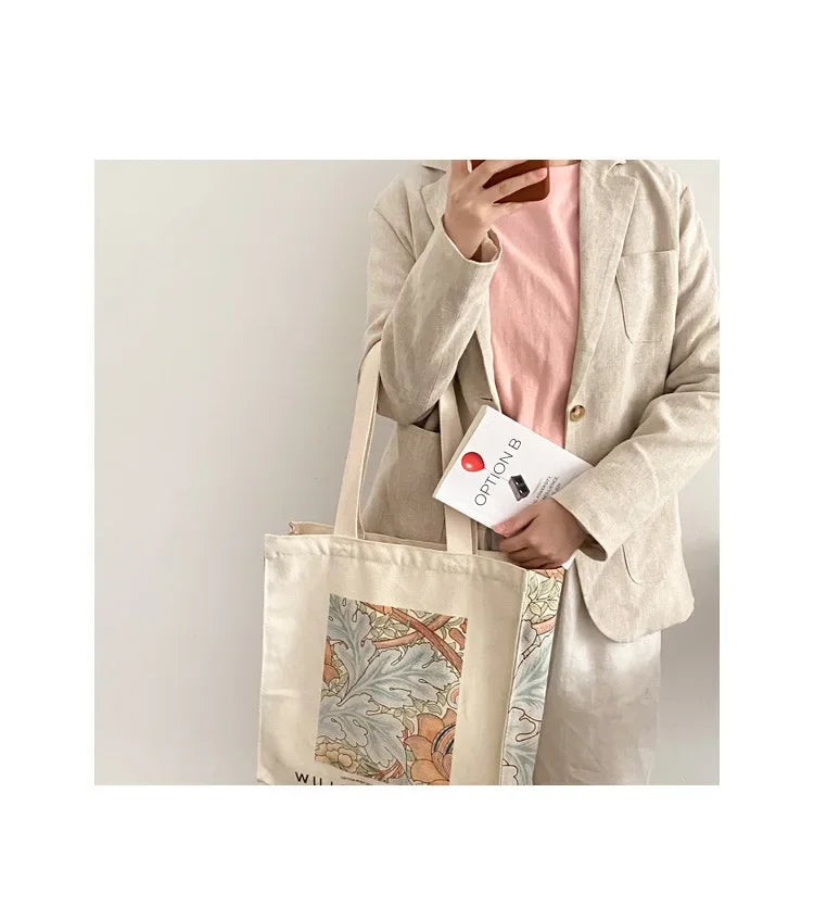 Vintage Canvas Shoulder Bag | Stylish Casual Tote for Women