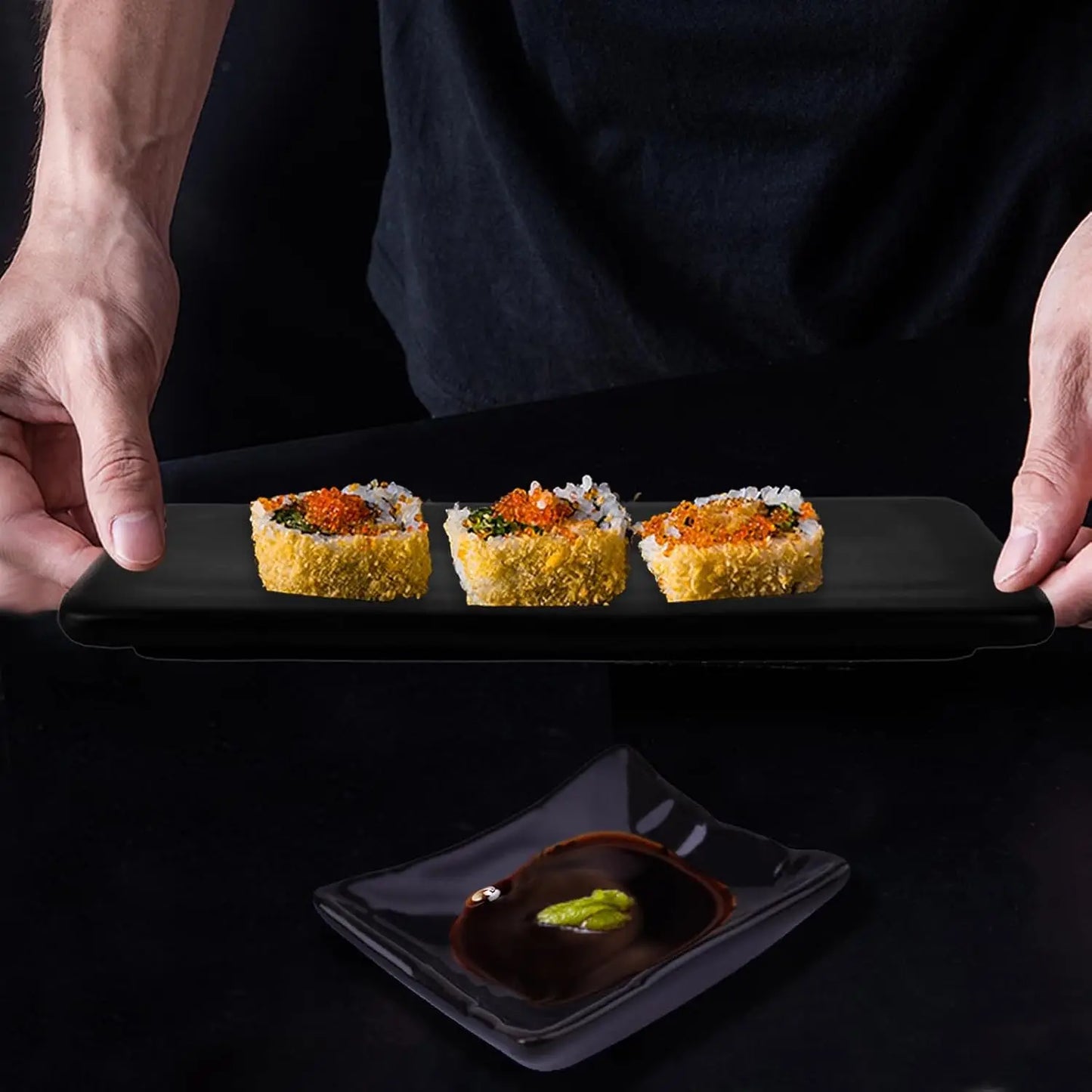 Japanese Style Ceramic Sushi Dinnerware Set | Elegant 8-Piece Set