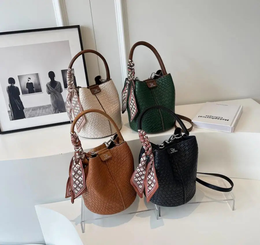 Bolso de cubo chic para mujer | Bolso de mano tejido de moda para cada ocasión