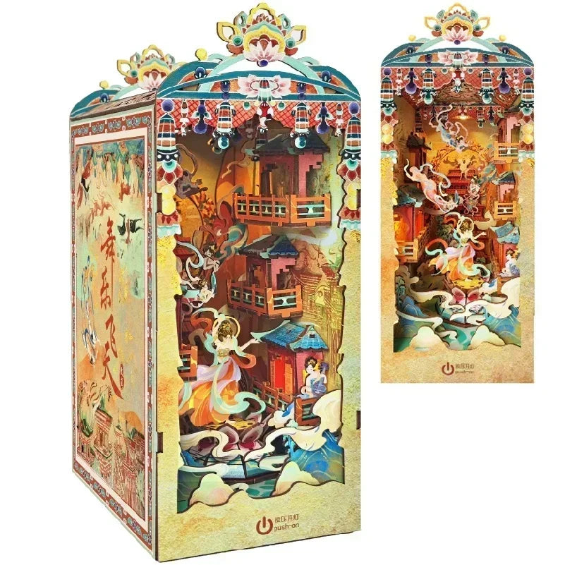 Kit de rincón de lectura de castillo en miniatura para montar | Encantadora experiencia de manualidades