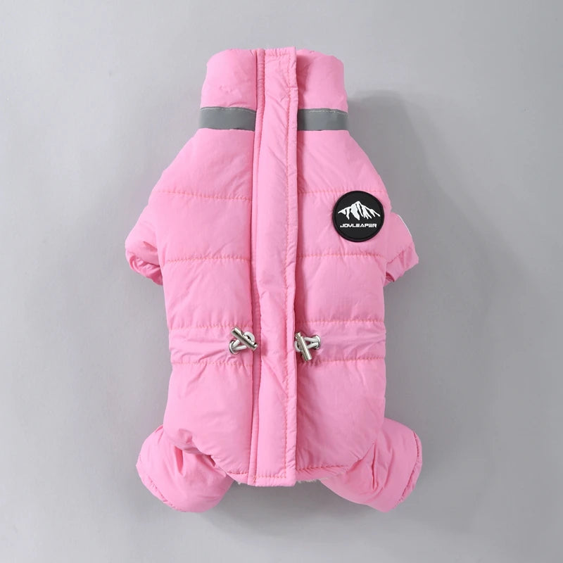 Winter Reflective Dog Parka | Cozy High Neck Jacket for Small Pets