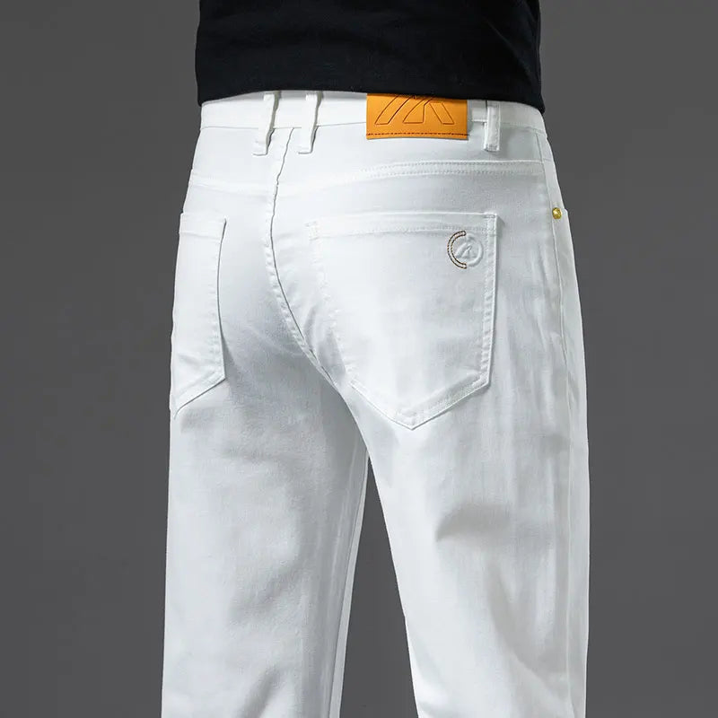 Men's Slim Casual Stretch Jeans | Smart Business Fashion Trousers