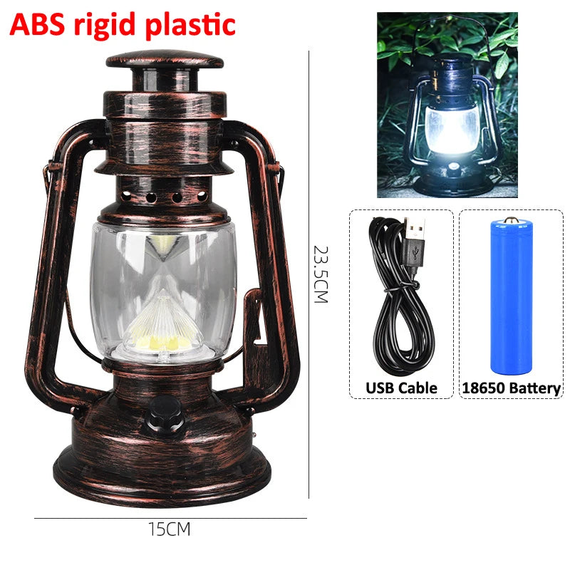 Rechargeable Vintage Camping Lantern | Essential for Outdoor Fun