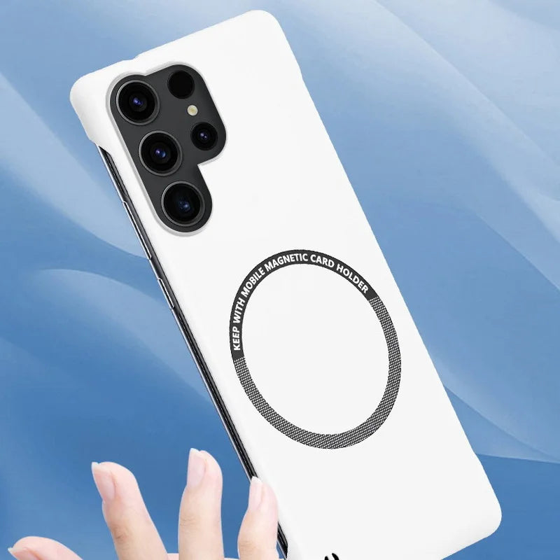 Slim Frameless Phone Case For Samsung S26 S25 Edge S24 S23 FE S22 Plus NOTE 20 Ultra Magsafe Magnetic Matte Cover