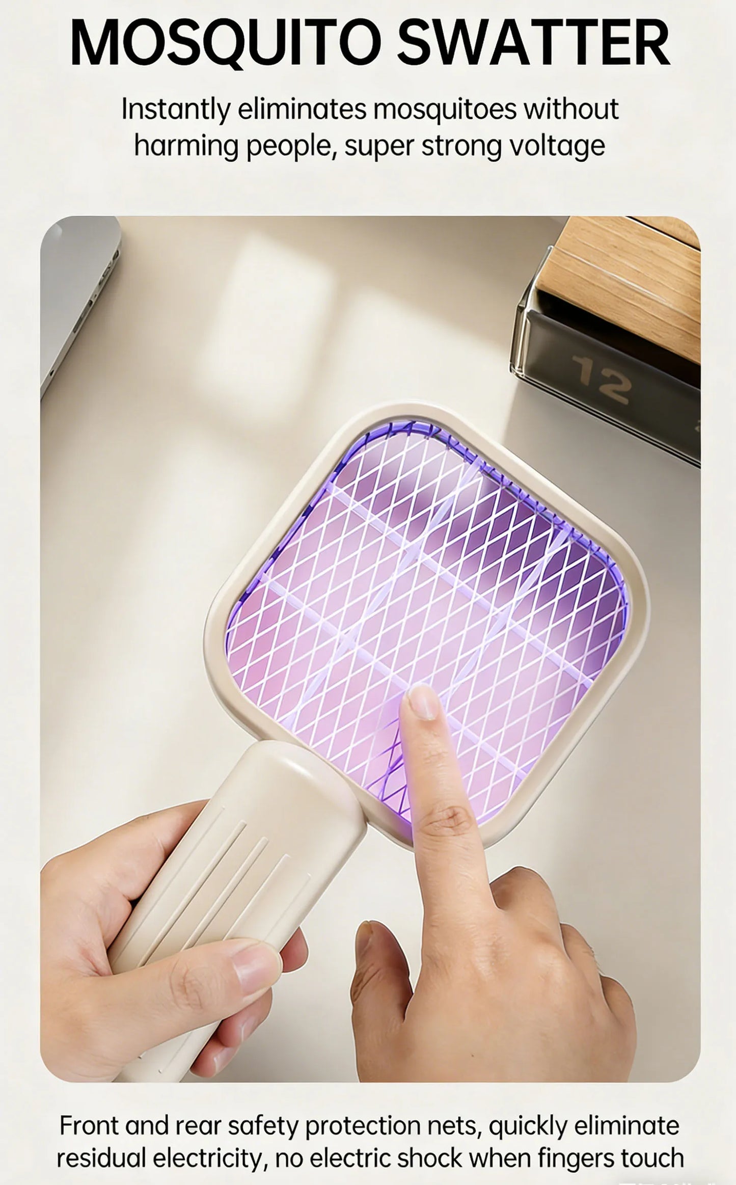 Portable USB Mosquito Swatter Trap | Effective Outdoor Insect Killer