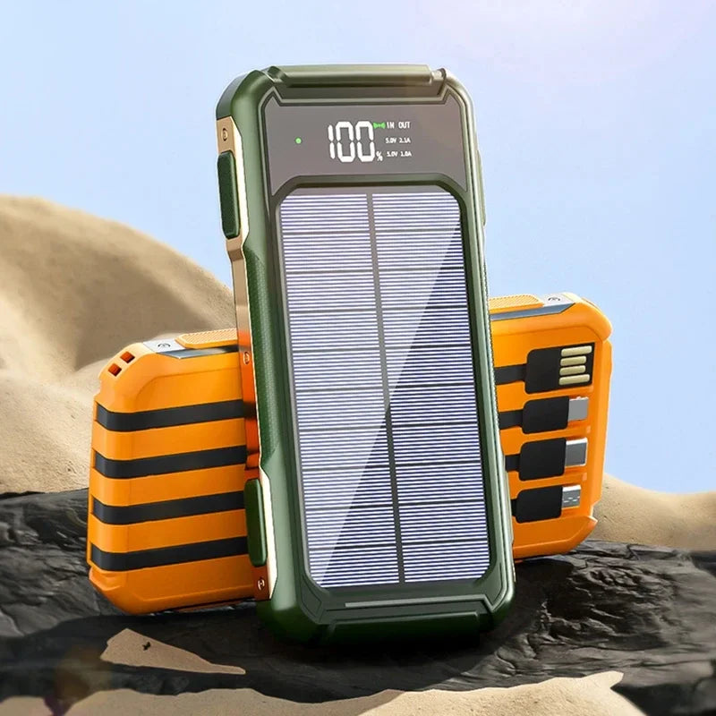 200000mAh Solar Emergency Power Bank | 4 in 1 Charging Solution