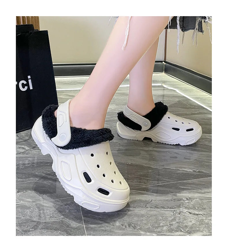 Women's Plush Corduroy Slippers | Cozy Warm Indoor Footwear
