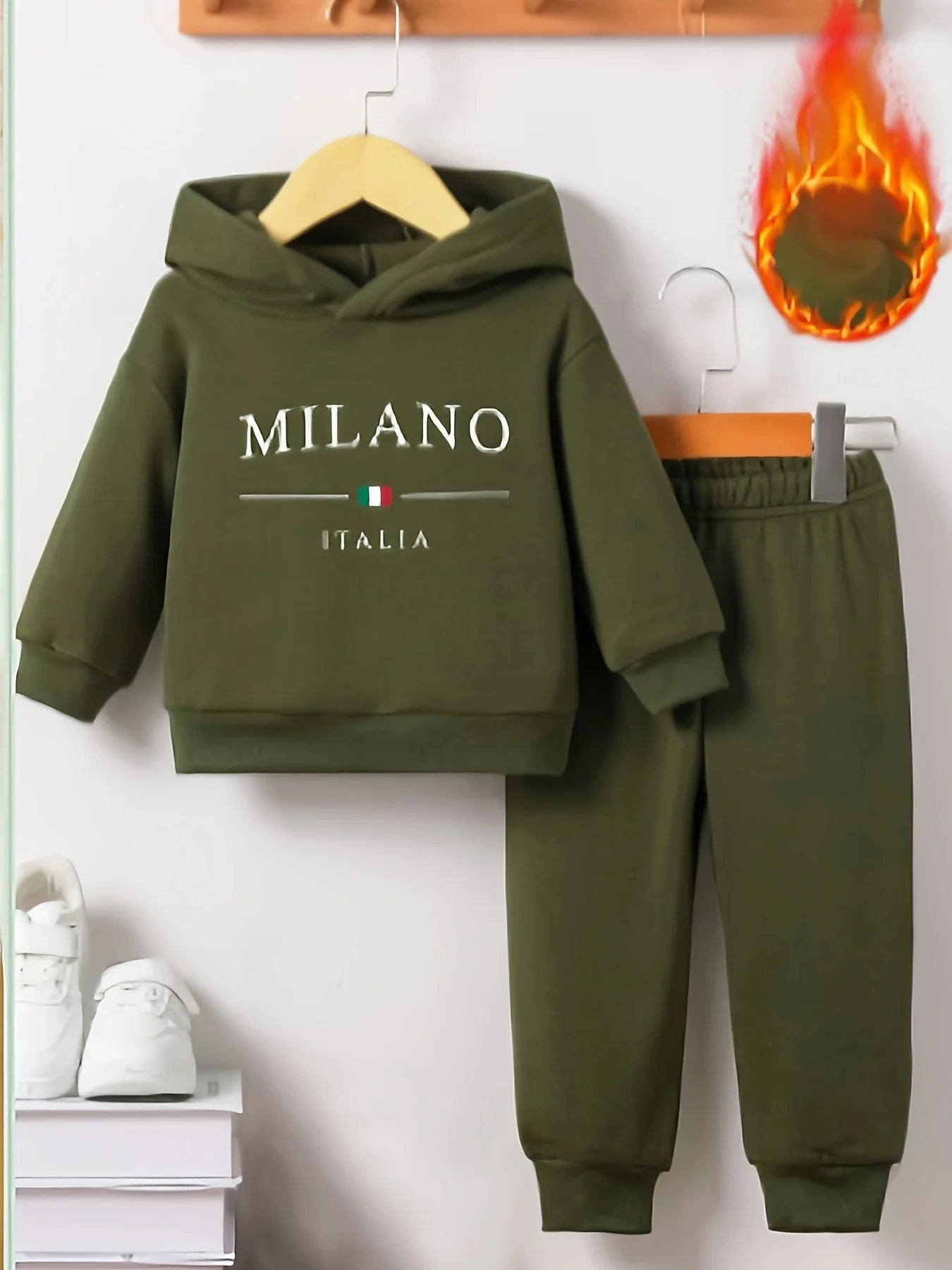 Baby Boy Fleece Long Sleeved Hoodie & Tracksuit Set | Stylish Comfort