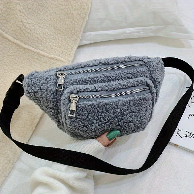Riñonera de Pana de Peluche Elegante | Bolso Bandolera Versátil