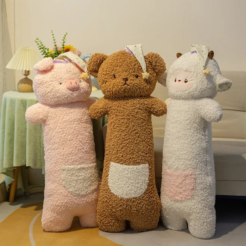 90cm Giant Plush Animal Pillow | Soft Sleep Cartoon Doll for Kids