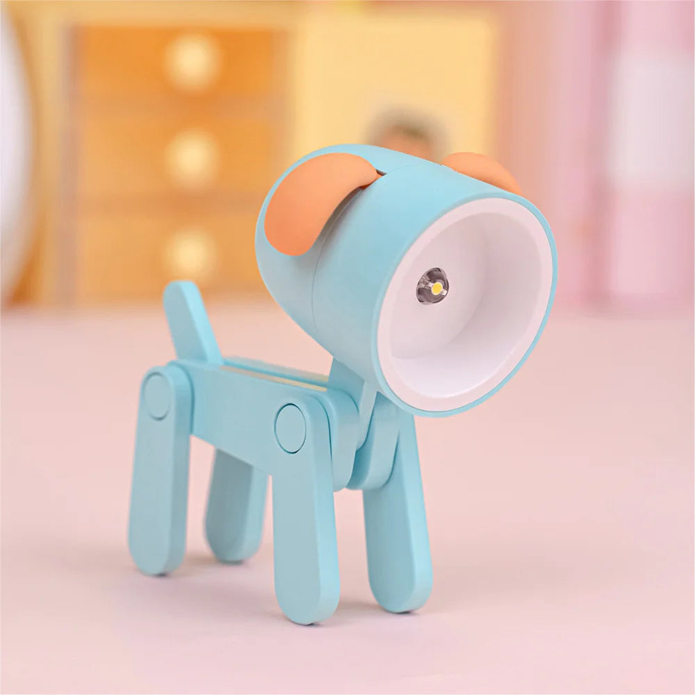 Adorable Mini Lámpara de Noche de Cachorro Manchado | Bonito Regalo de Lámpara de Escritorio