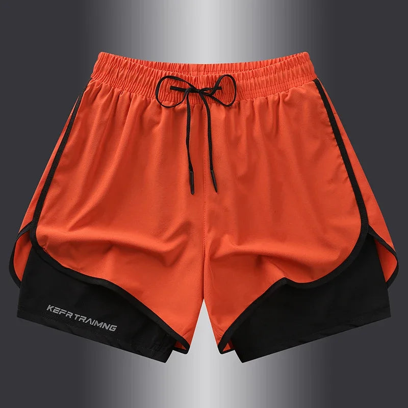 Men's & Women's Anti-Glare Double Layer Sports Shorts | Summer Style