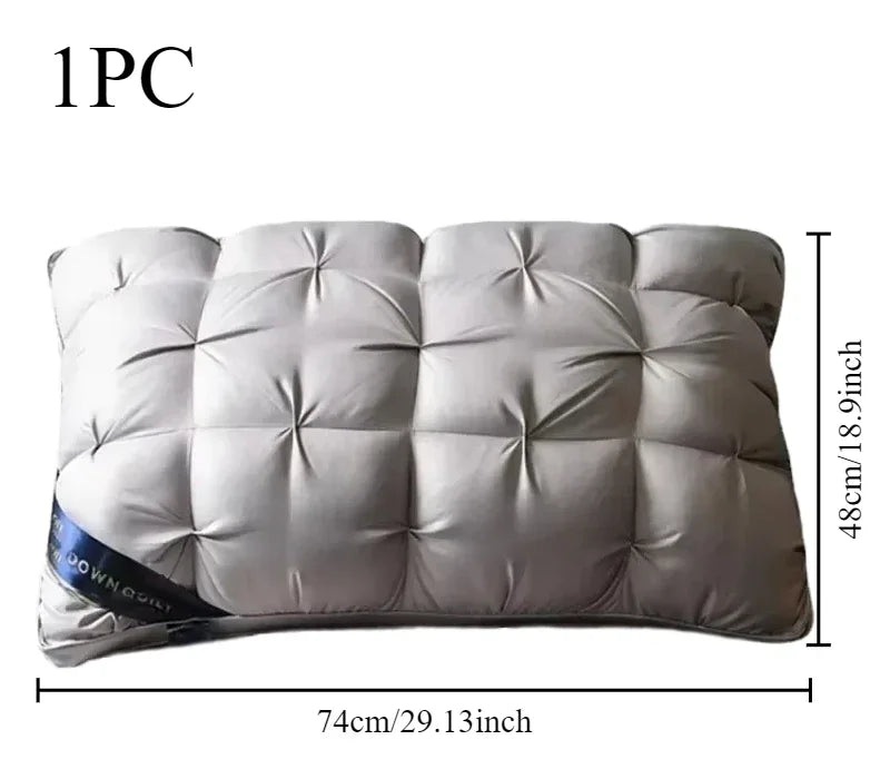 Luxury 100% Cotton Goose Down Pillow | Comfortable Bedding Gift