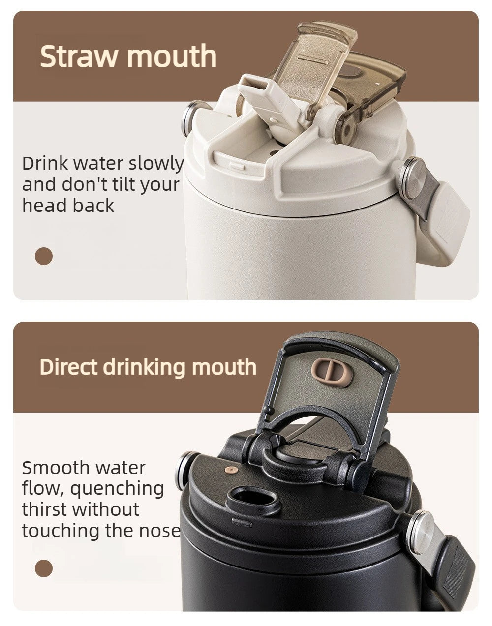 800ML Insulated Travel Tumbler with Straw & Tea Infuser | Leakproof Design