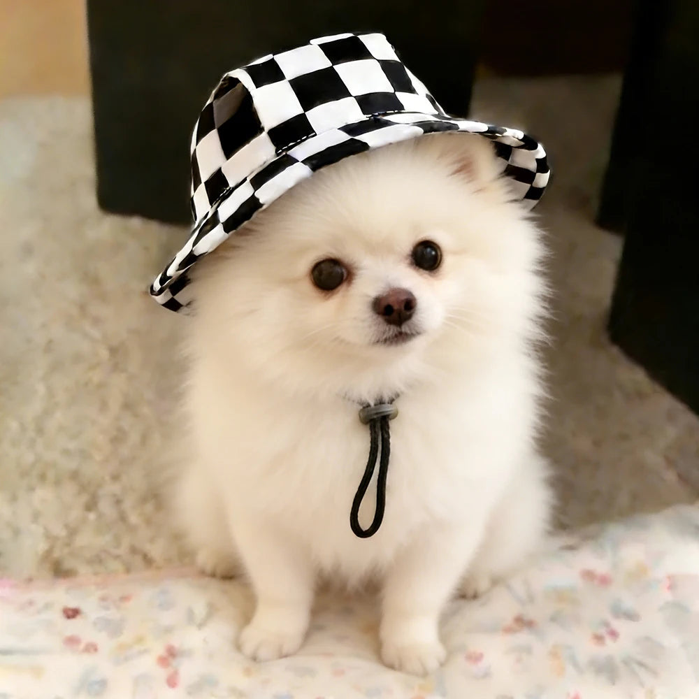 Cute Print Dog Hat for Small & Medium Dogs | Adjustable Pet Cap