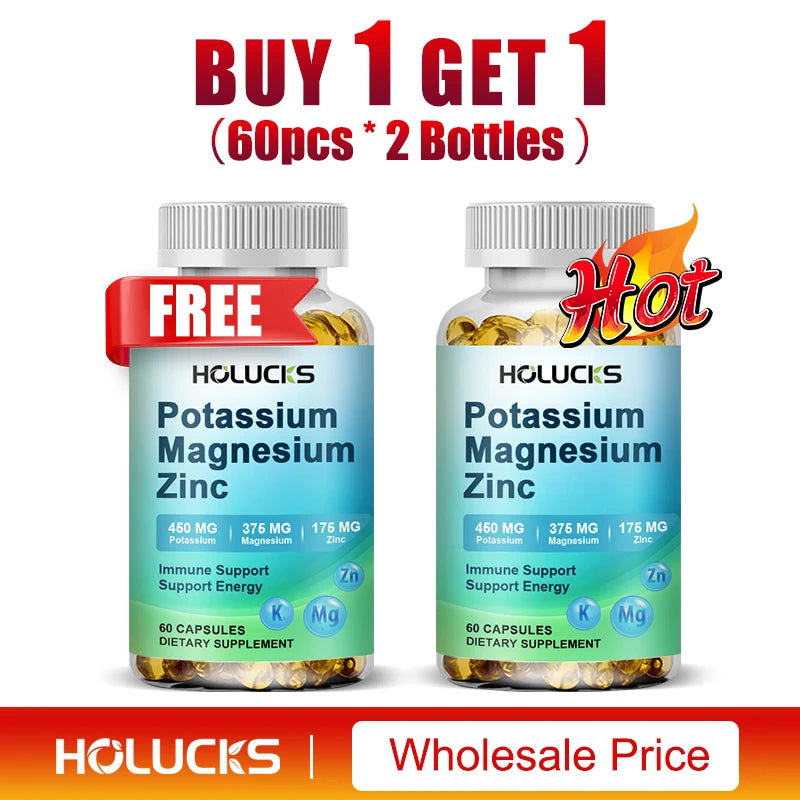 Potassium Magnesium Zinc Capsules | Bone & Heart Health Support