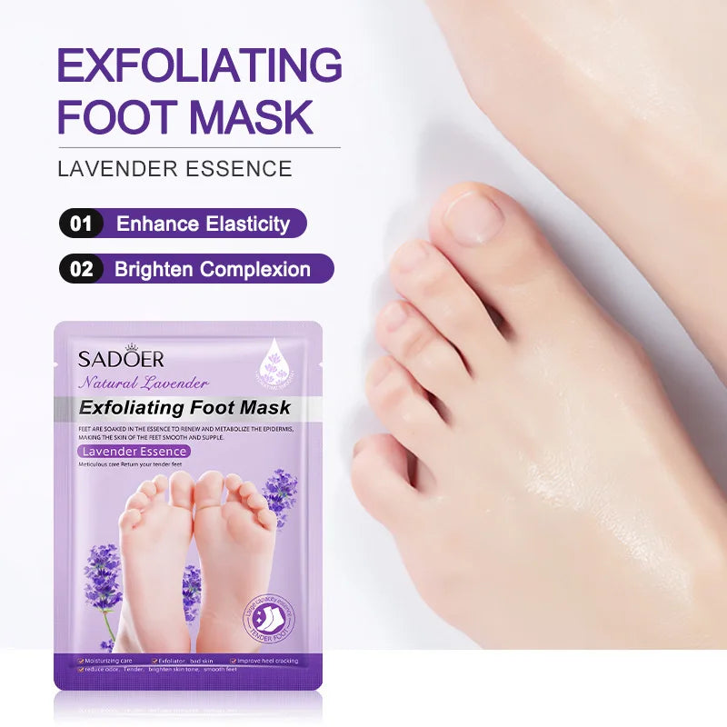 Moisturizing Lavender Foot Mask | Exfoliating Foot Care Treatment