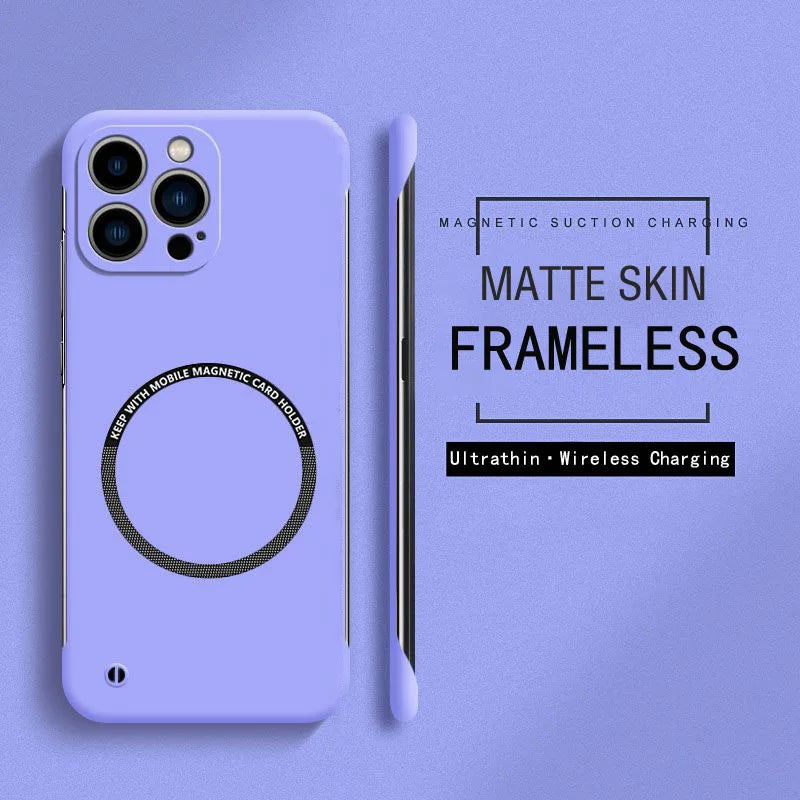 Ultra Slim Magnetic Case for iPhone | Frameless Matte Cover