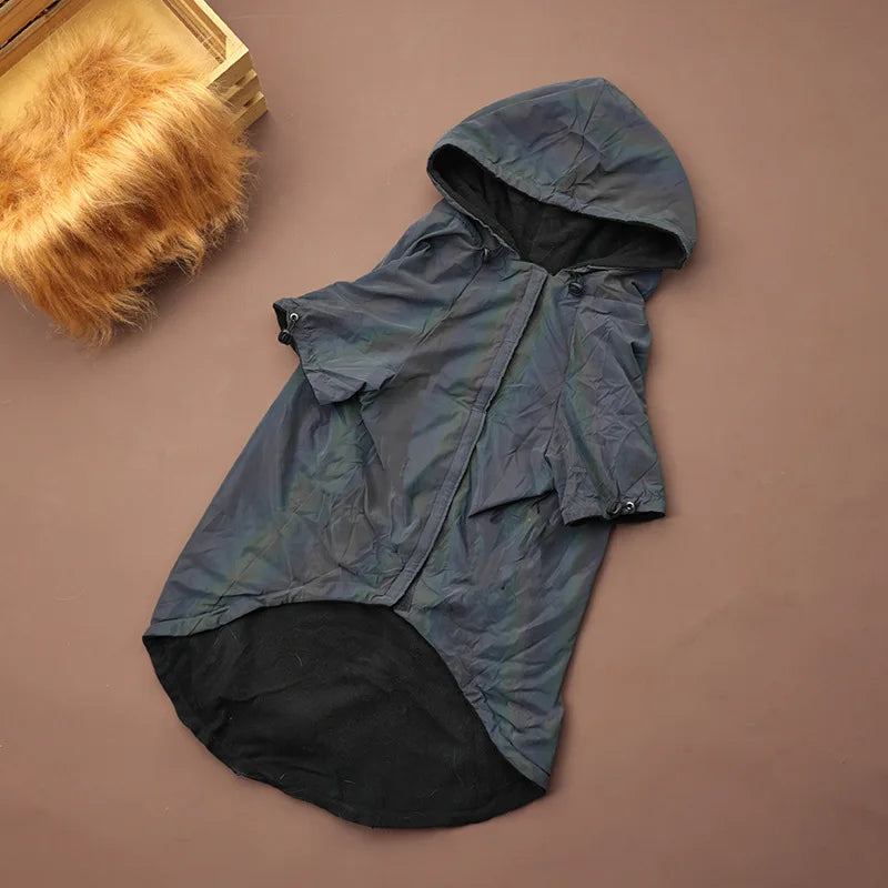 Reflective Color Changing Windbreakers for Big Dogs | Stylish Outerwear