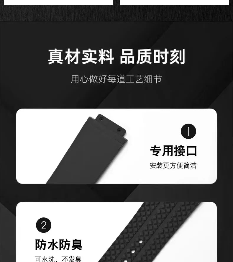 Waterproof Silicone Watch Band | Durable Men's Watch Strap