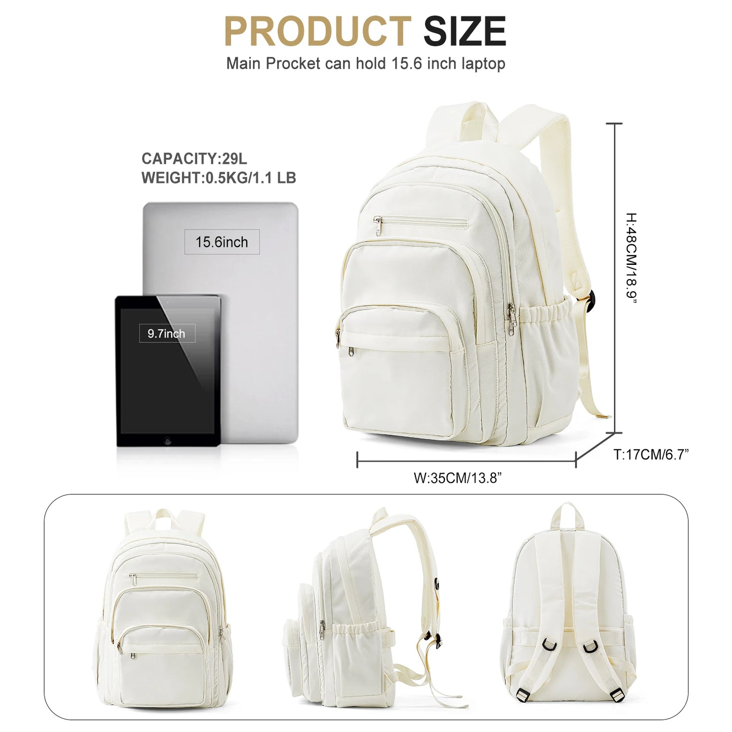 Cute Multipocket Backpack for Teenagers | Stylish School Bag