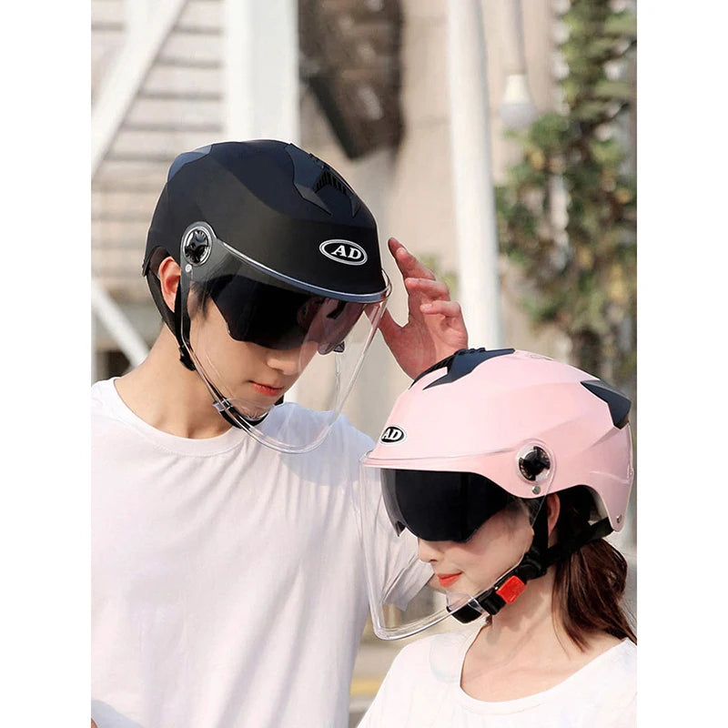 LED Motorcycle Helmet for Moped & Electric Scooter | Unisex Safety Gear