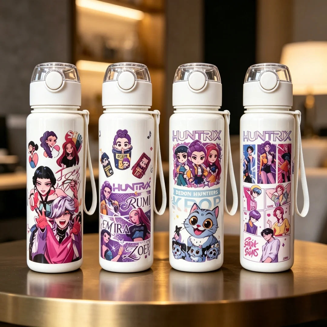 3D Printed Cartoon Water Bottle | Colorful & Portable 700ML