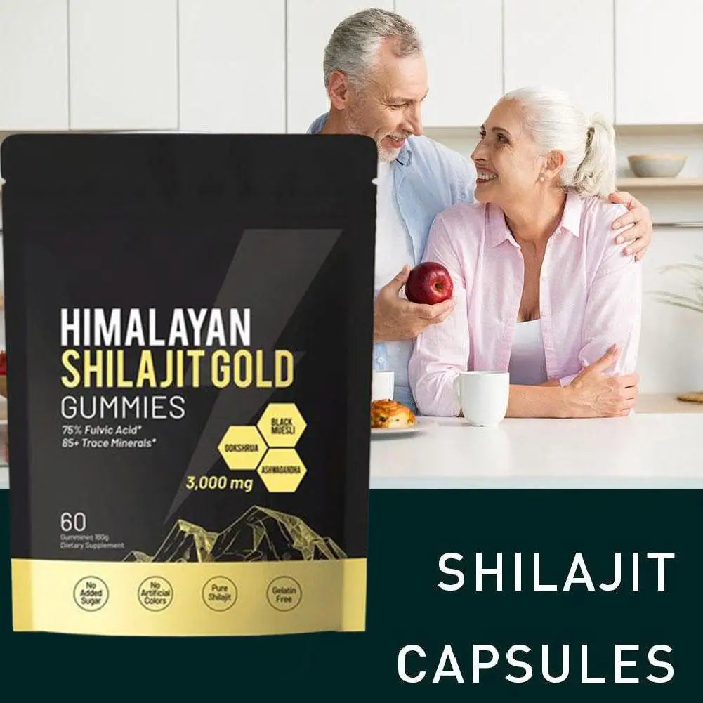 60pcs Himalayan Shilajit Gold Gummies | Boost Immunity & Strength