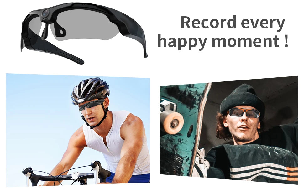 Smart Glasses with HD Camera | Outdoor Sports Recorder Goggles