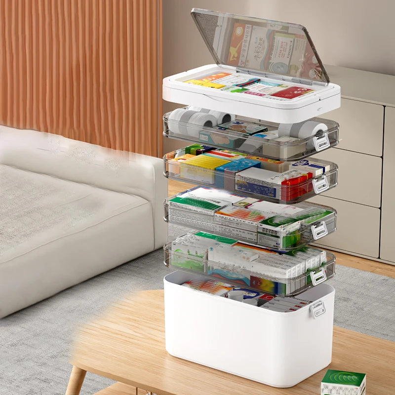 White Portable Medicine Storage Box | Multi-Purpose Organizer