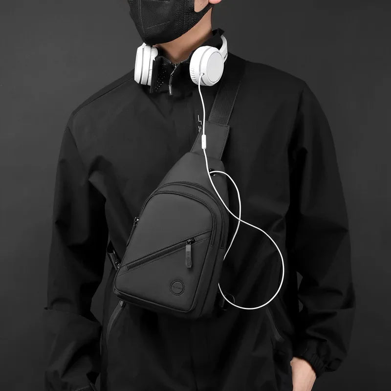 Lightweight Men's Chest Bag | Versatile Nylon Crossbody Sling