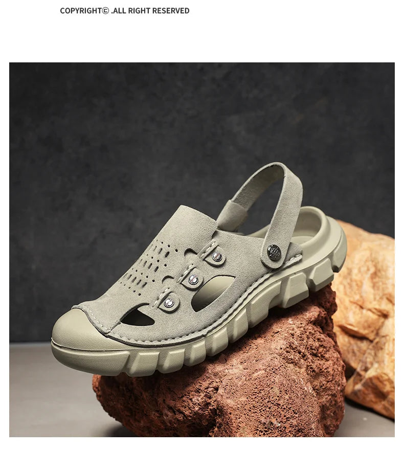 Men’s Two-Way Wearing Hollow Out Sandals | Breathable Summer Footwear