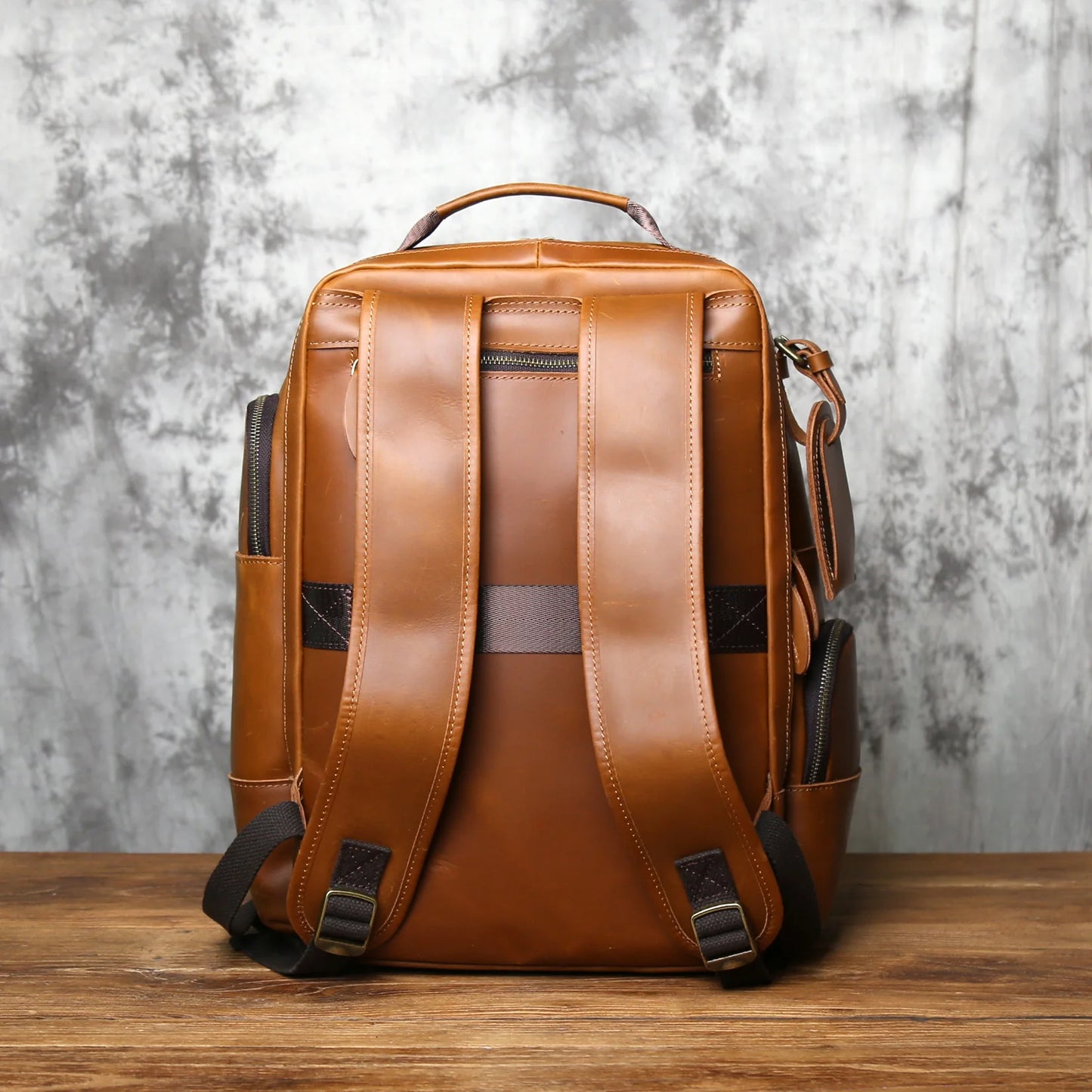 Stylish Retro Genuine Leather Men's Backpack | Travel Companion