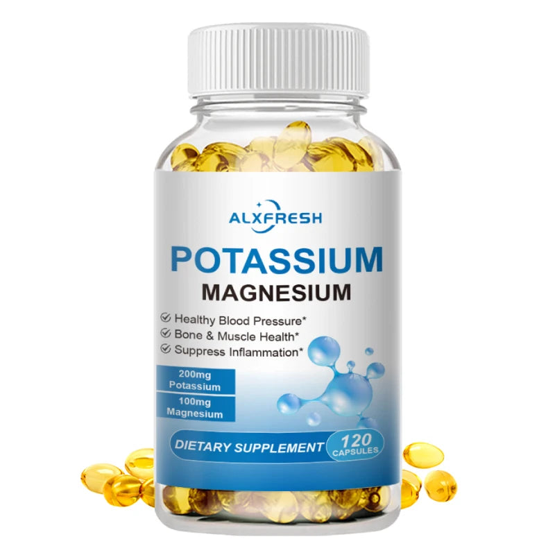 Potassium Magnesium Capsules for Health, Beauty & Fitness