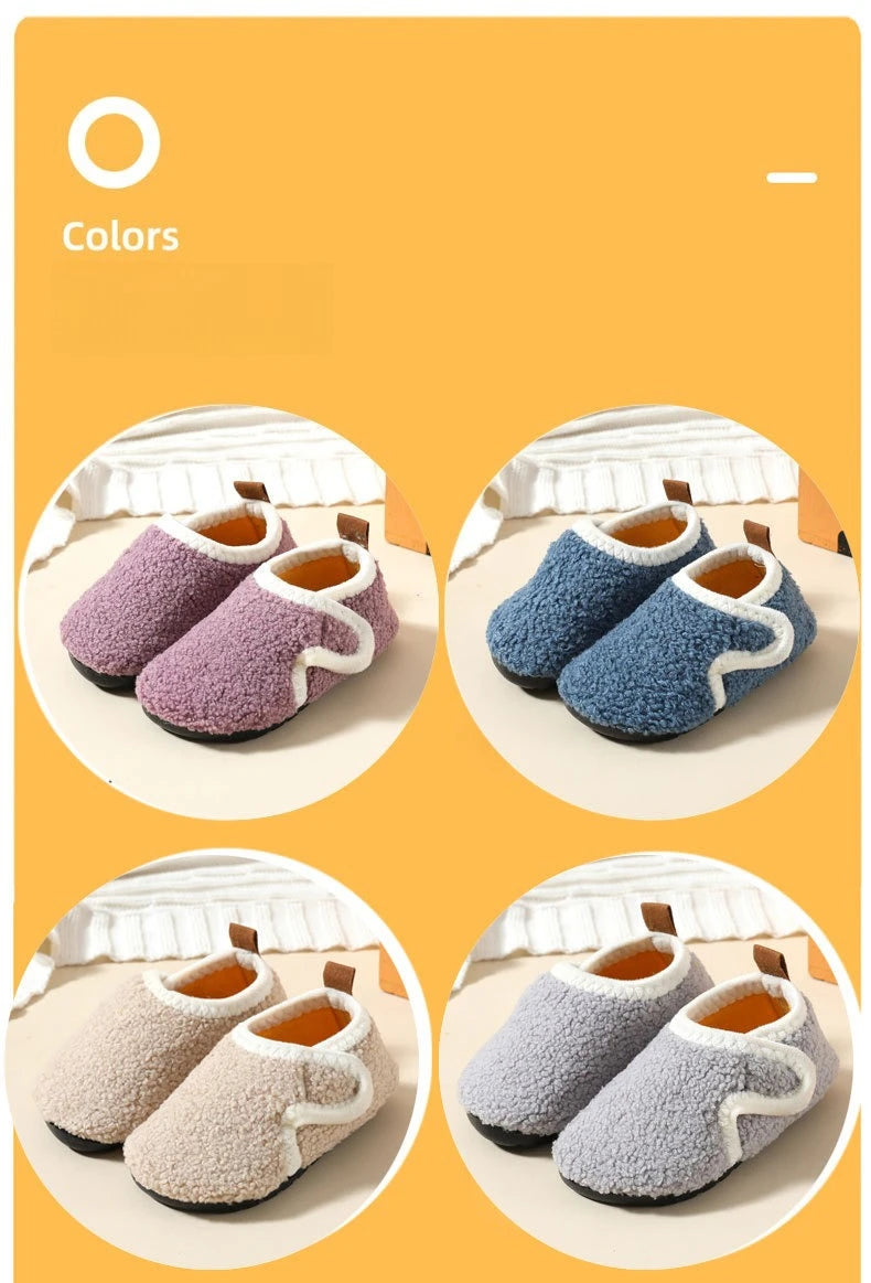 Cozy Kids Winter Fleece Slippers | Soft Non-Slip Indoor Shoes