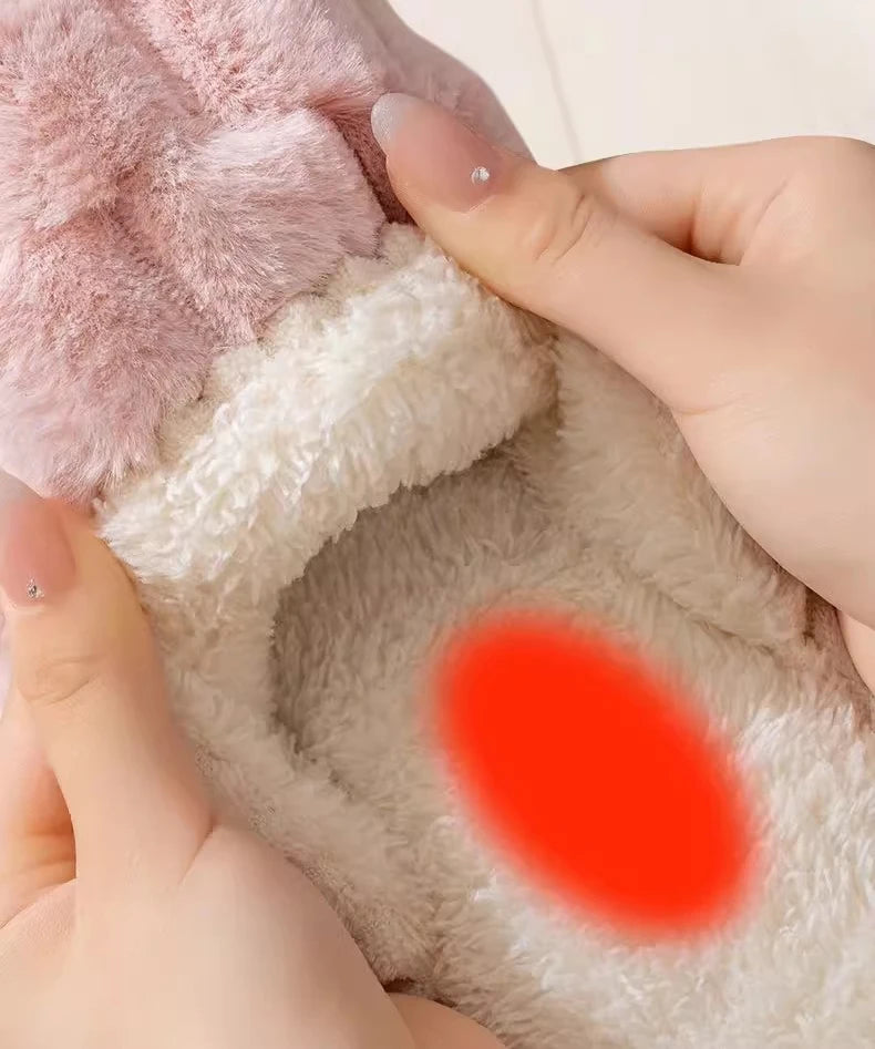 Cozy Warm Plush Cotton Slippers | Anti-Slip Indoor Footwear