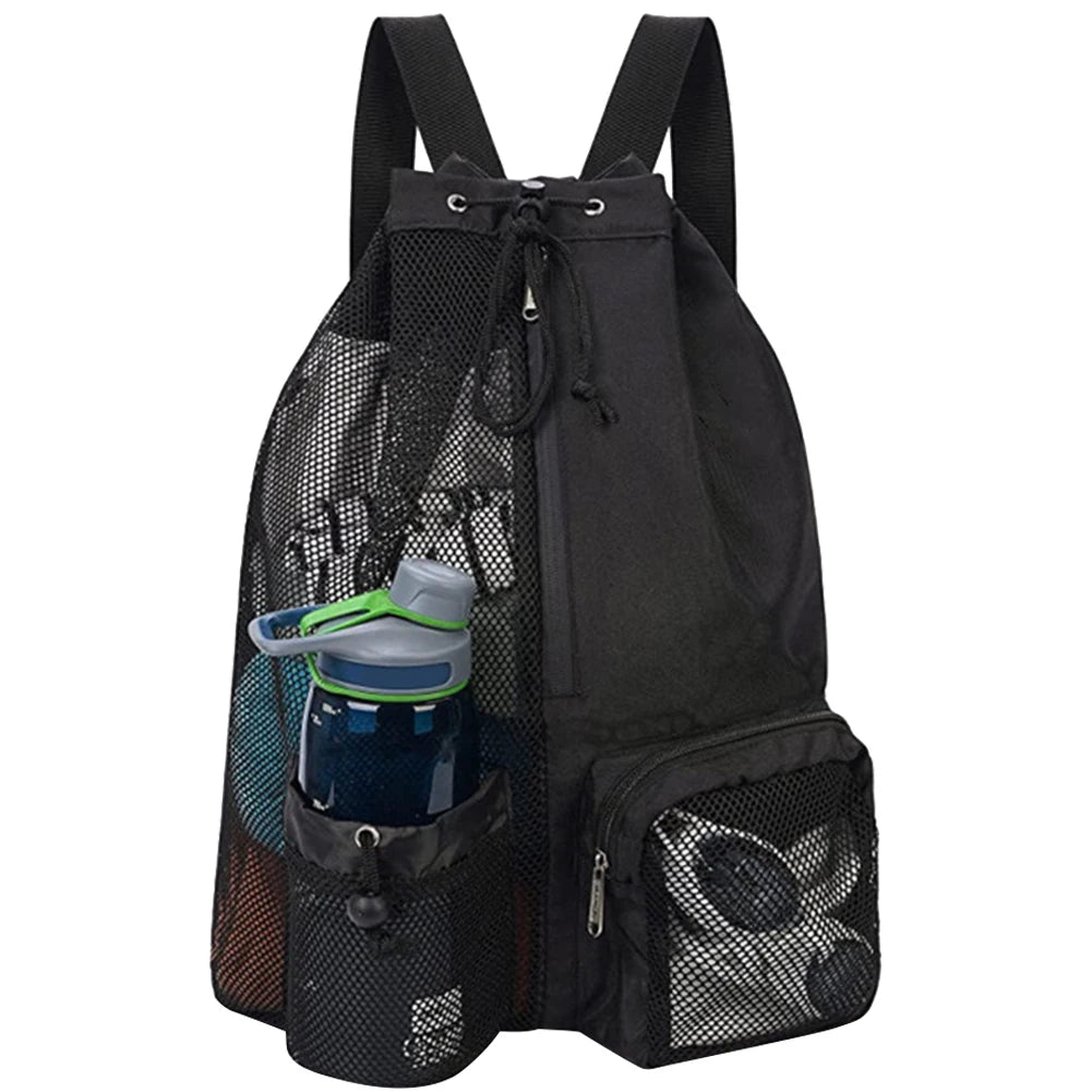 Lightweight Basketball Drawstring Backpack with Wet Pocket