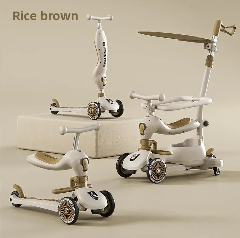 Foldable 3-Wheel Kids Scooter | Portable Musical Fun for Children