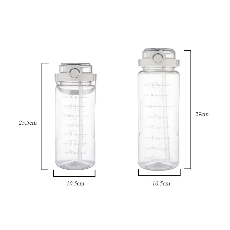 Large Capacity Sport Straw Water Bottle | Portable Travel Cup