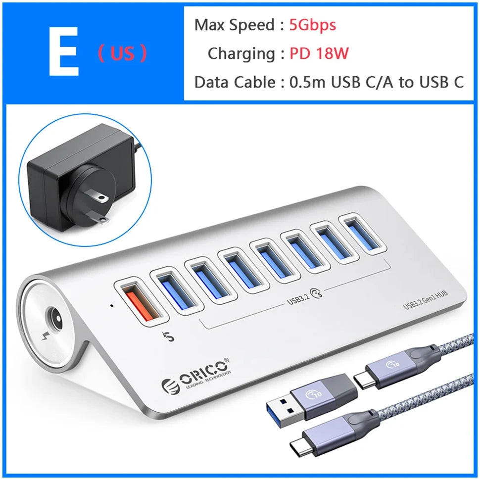 10Gbps USB 3.2 Docking Station Hub | Fast Charging & Multi Ports