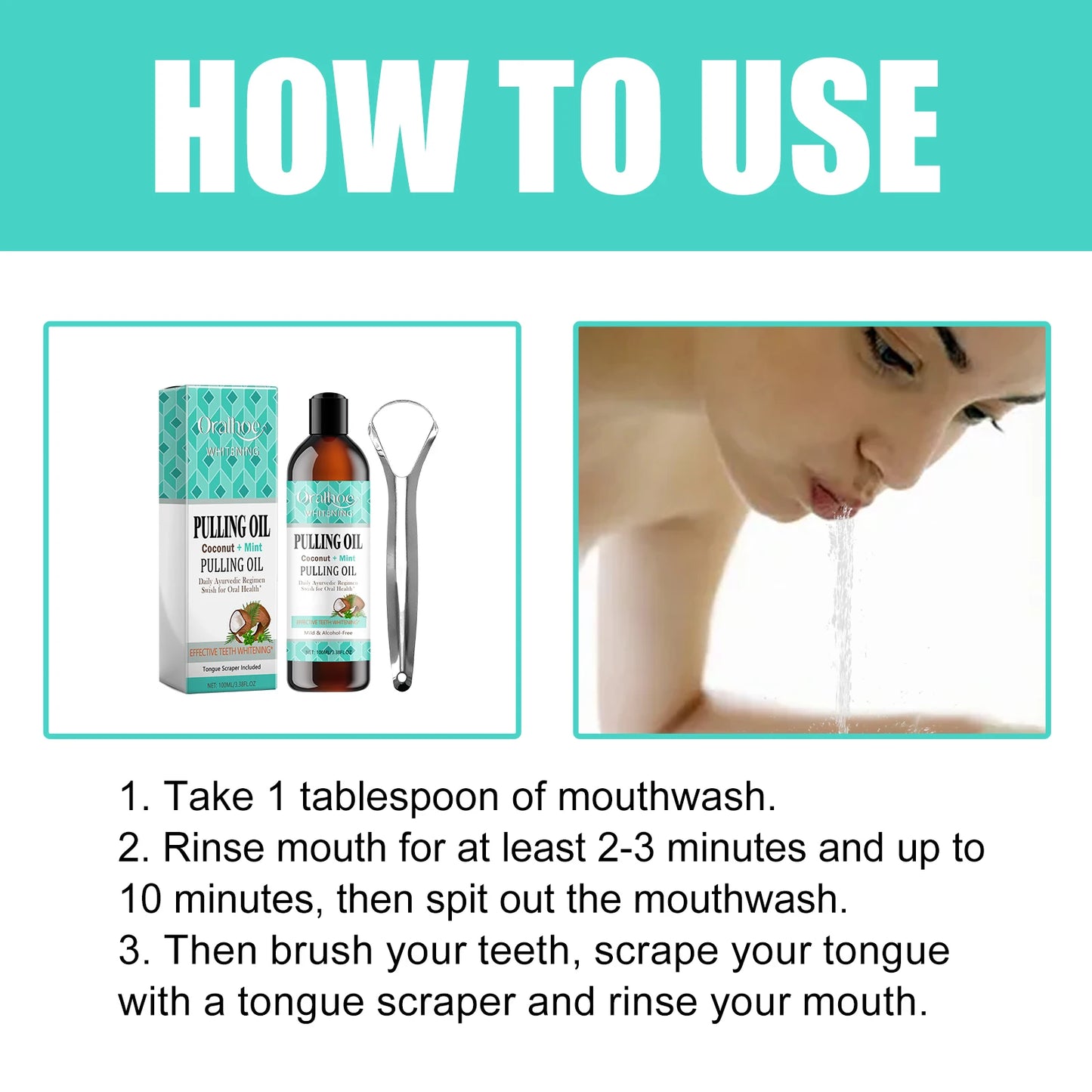 Coconut Mint Pulling Oil Mouthwash Kit | Fresh Oral Care Solution