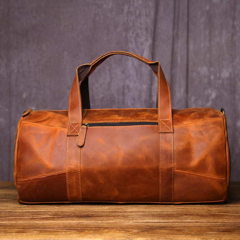 Retro Men's Crossbody Travel Bag | Genuine Leather Handbag